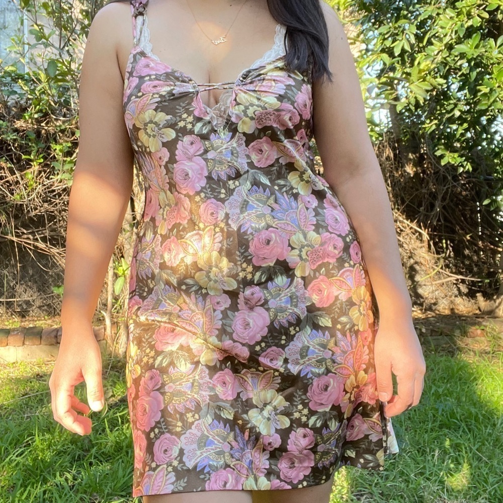 Vintage floral slip dress - Picture 1 of 2